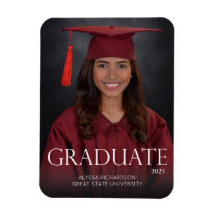 Trad Graduate 2 & Photo Graduation Magnet Darker