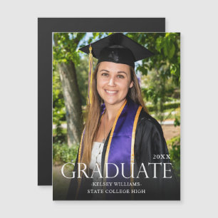 Trad Graduate 3M & Photo Graduation Magnet Darker