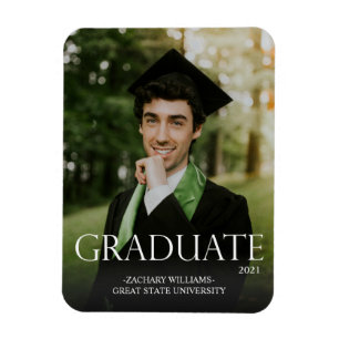 Trad Graduate 3M & Photo Graduation Magnet Darker
