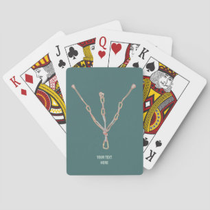 Trad rock climbing belay playing cards