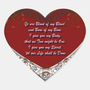Trad. Scot Love Vow: Blood of my Blood - Autumnal Heart Sticker