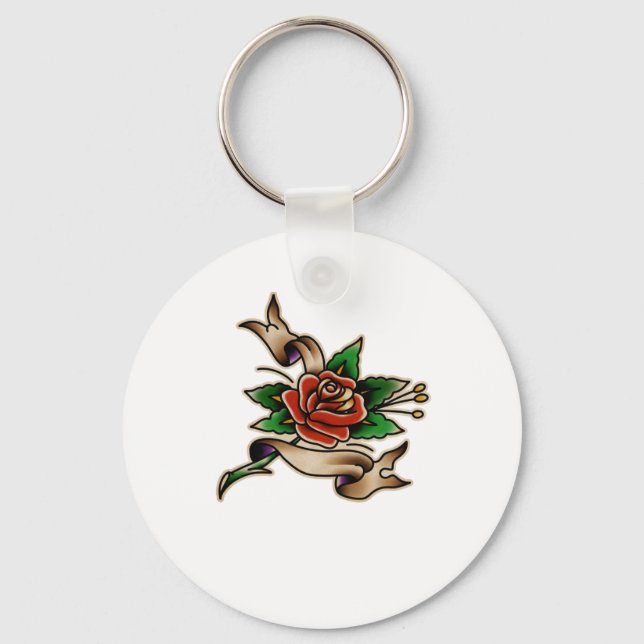 Trad Tattoo 005 Sticker  Key Ring (Front)