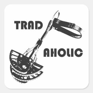Tradaholic Rock Climber Square Sticker