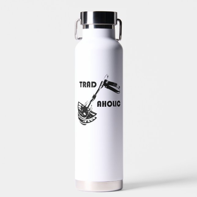 Tradaholic Rock Climber Water Bottle (Front)