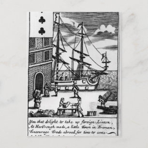 Trade at Harborough, English playing card