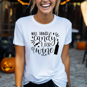 Trade Candy for Wine Funny Halloween T-Shirt
