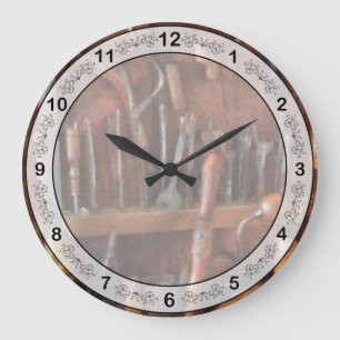 Trade - Carpenter - Old tools Large Clock