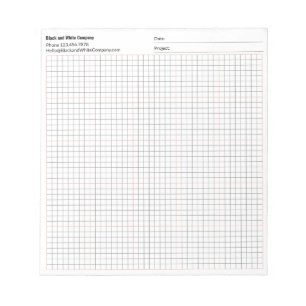Trade Company Name Project Date 8x8 Grid Graph Notepad