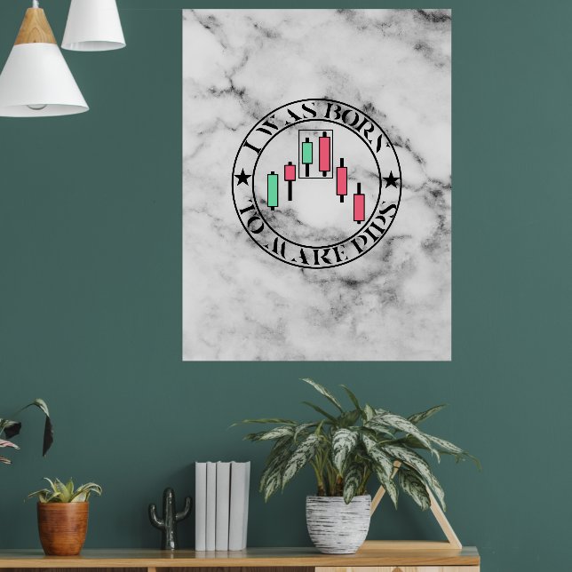 Trade Design | Bearish pattern Marble | Pips Poster (Living Room 1)