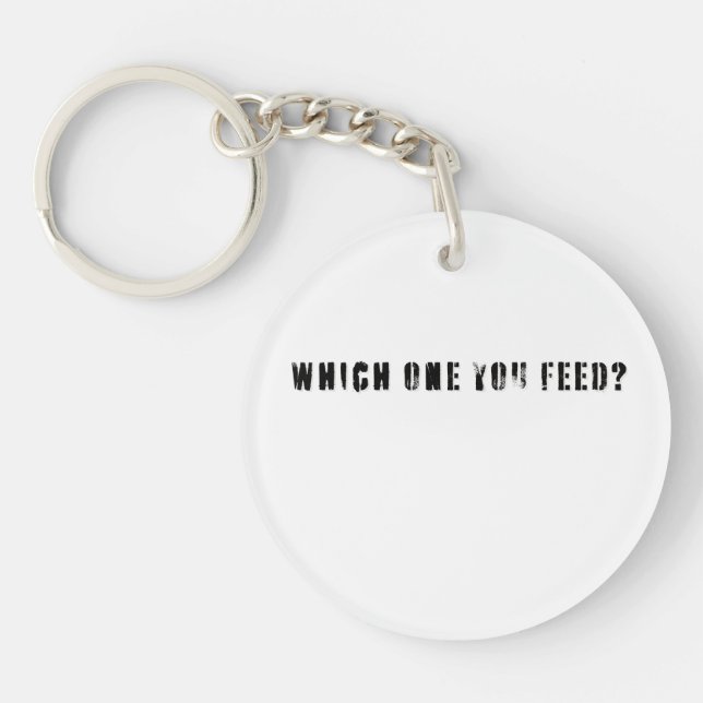 Trade Design | Black Wolf | 2 sided Key Ring (Front)