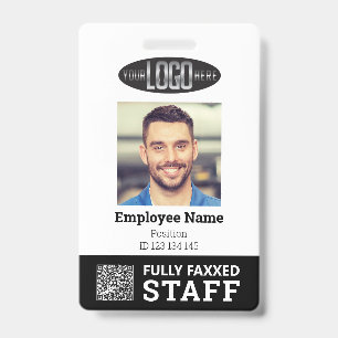 Trade Employee Photo ID and QR Code  Badge