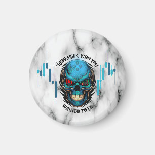 Trade Motivation Skull N Marble Remember Magnet