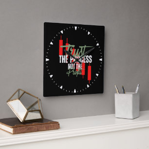 Trade Motivation   Trust   Self discipline Square Wall Clock