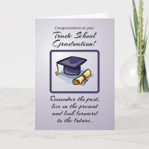Trade School Graduation, Remember the Past Card