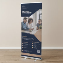 Trade Show Promotional Business Logo Navy Blue