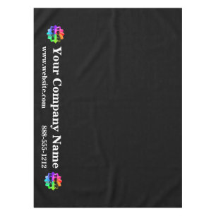 Trade Show Tablecloth Custom Logo Black