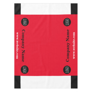 Trade Show Tablecloth Custom Logo Red Black