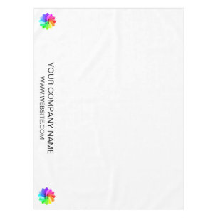 Trade Show Tablecloth Custom Logo White