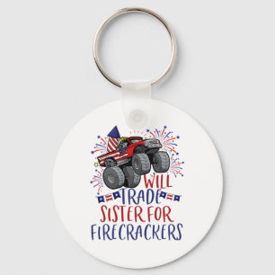 Trade Sister For Firecracker Us Flag 4th Of July B Key Ring