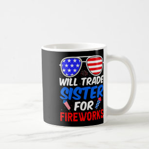 Trade Sister For Fireworks 4th Of July Feminist 1  Coffee Mug