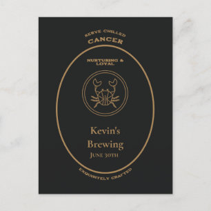Trademark, Zodiac Signs, Cancer customisable Postcard