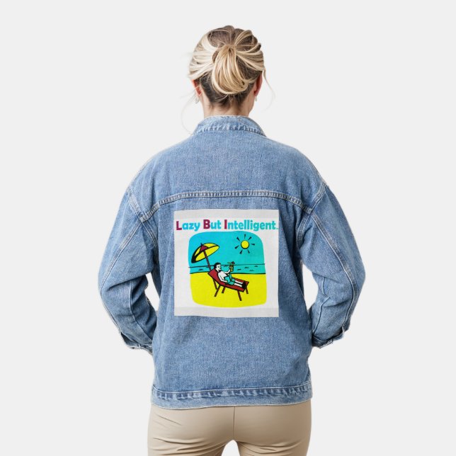 TRADEMARKED LAZY BUT INTELLIGENT APPAREL  DENIM JACKET (Model)