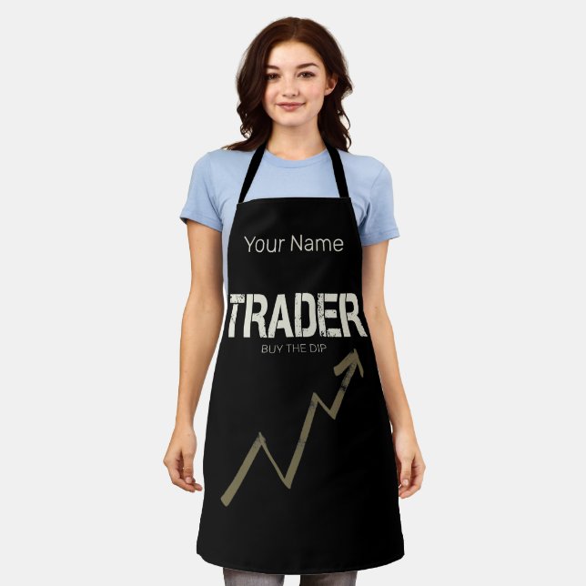 Trader Buy The Dip Day Trader And Cryptocurrency Apron (Worn)