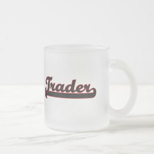 Trader Classic Job Design Frosted Glass Coffee Mug