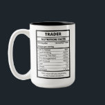 Trader Funny Stock Market Specialist Two-Tone Coffee Mug<br><div class="desc">Traders’ funny nutrition facts. A special gift for stock market traders,  investors,  and day traders. It would be a great present for any occasion,  Father's Day,  Christmas,  Wedding Retirement,  Valentine's Day,  Birthday Anniversary,  And Graduation.</div>