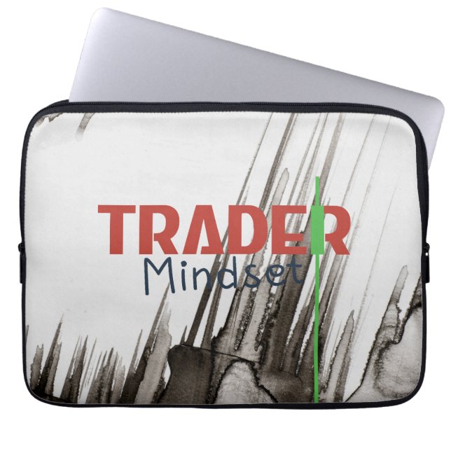 Trader Mindset – Discipline, Focus, Trading Psycho Laptop Sleeve (Front)