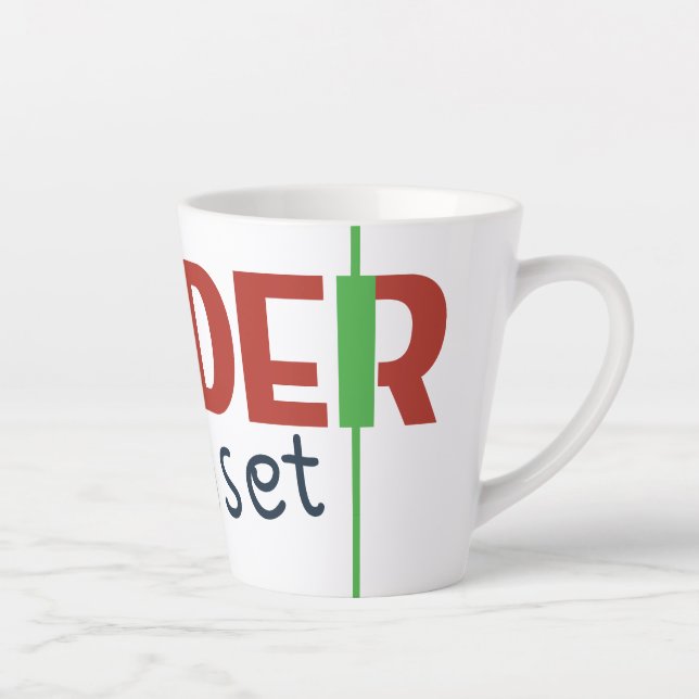 Trader Mindset – Discipline, Focus, Trading Psycho Latte Mug (Right)