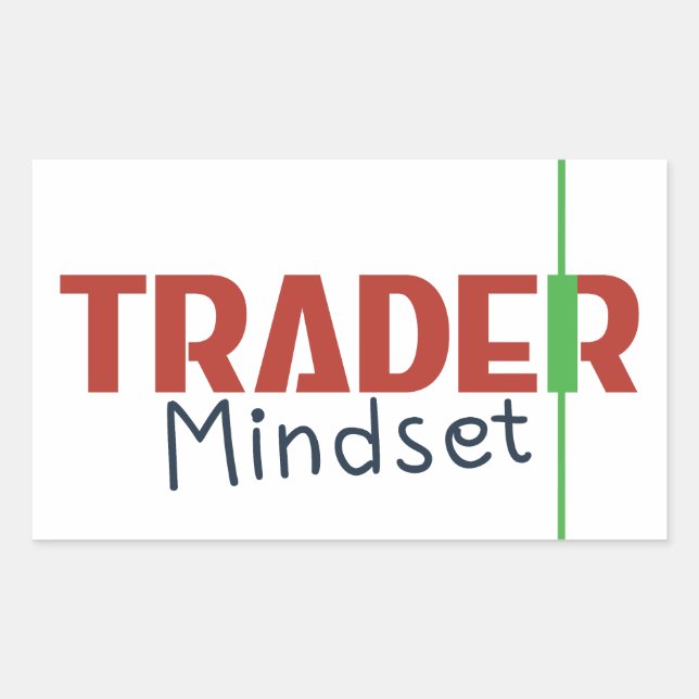 Trader Mindset – Discipline Focus & Trading Psycho Rectangular Sticker (Front)