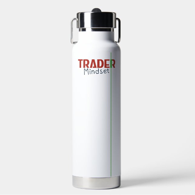 Trader Mindset – Discipline, Focus, Trading Psycho Water Bottle (Front)