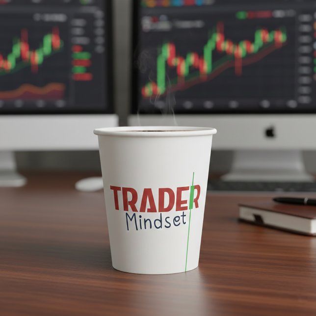Trader Mindset – Discipline Focused Trading Paper Cups (Trader Mindset – Discipline, Focus, Trading Psychology Paper Cups)
