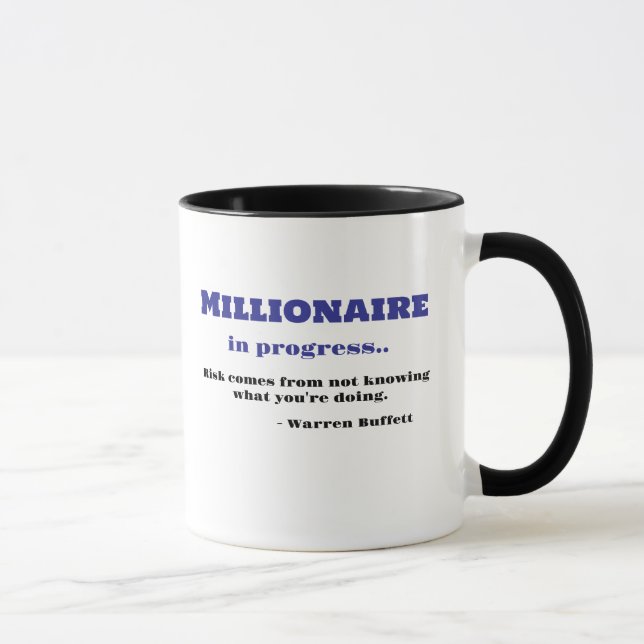 Trader Mug, Warren Buffett Quote - Tea Coffee Cup (Right)
