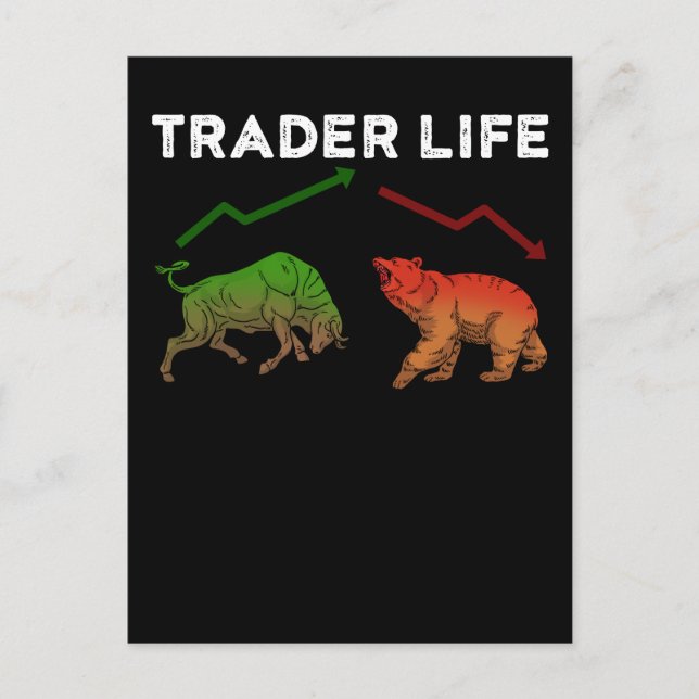 Trader Stock Gifts Day Trading Gift Market Forex Postcard (Front)