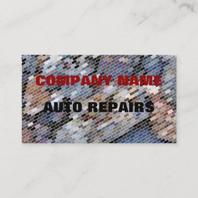 TRADES, AUTO REPAIRS BUSINESS CARD (Front)