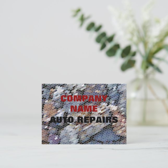 TRADES, AUTO REPAIRS BUSINESS CARD (Standing Front)