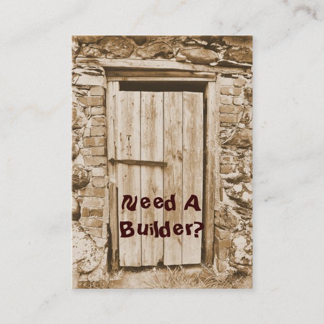 TRADES, BUILDERS BUSINESS CARD (Front)