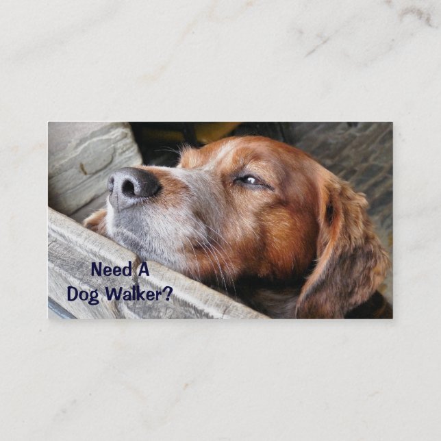 TRADES, DOG WALKING. BUSINESS CARD (Back)