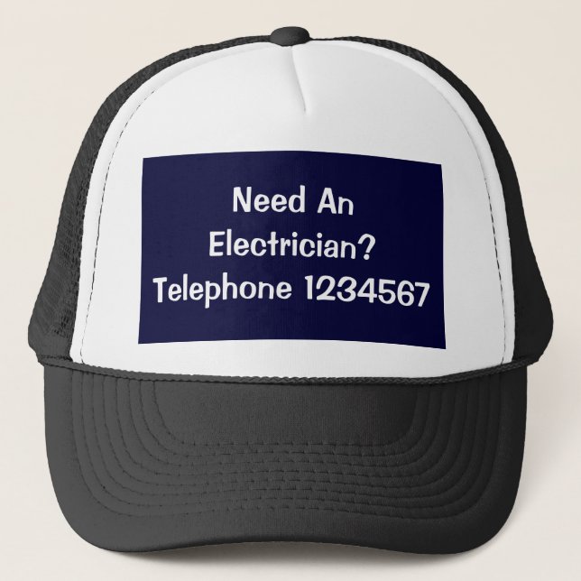 TRADES. ELECTRICIAN. TRUCKER HAT (Front)