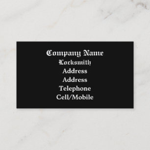 TRADES, LOCKSMITHS BUSINESS CARD