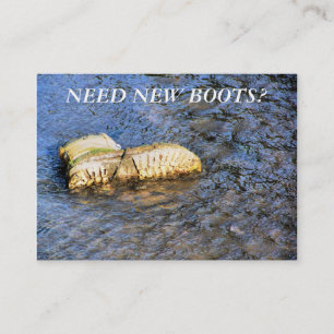 TRADES. NEW BOOTS. UK BUSINESS CARD