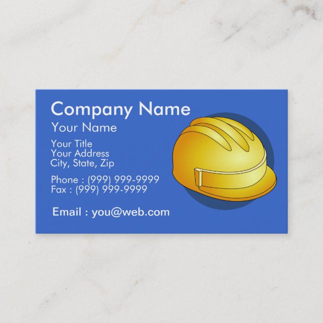Trades of the building business card (Front)