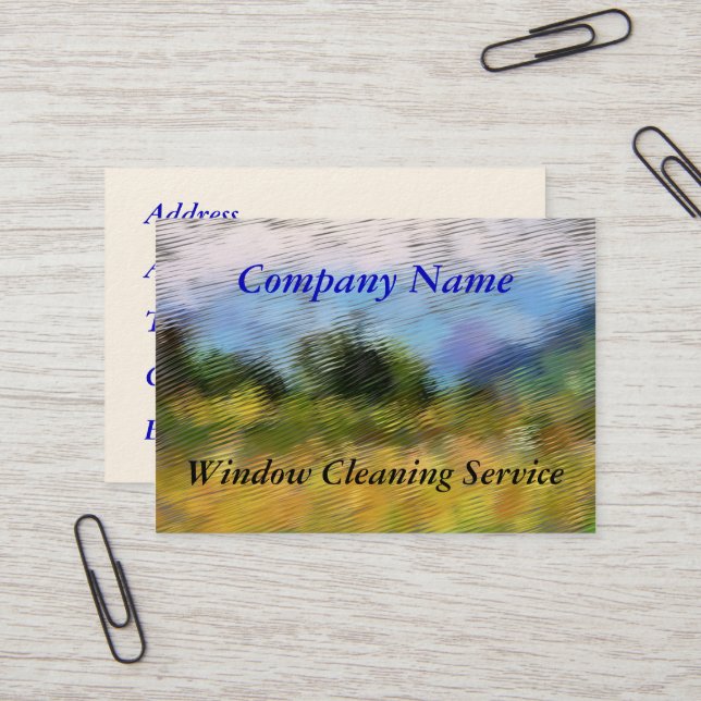 TRADES, WINDOW CLEANING BUSINESS CARD (Front/Back In Situ)