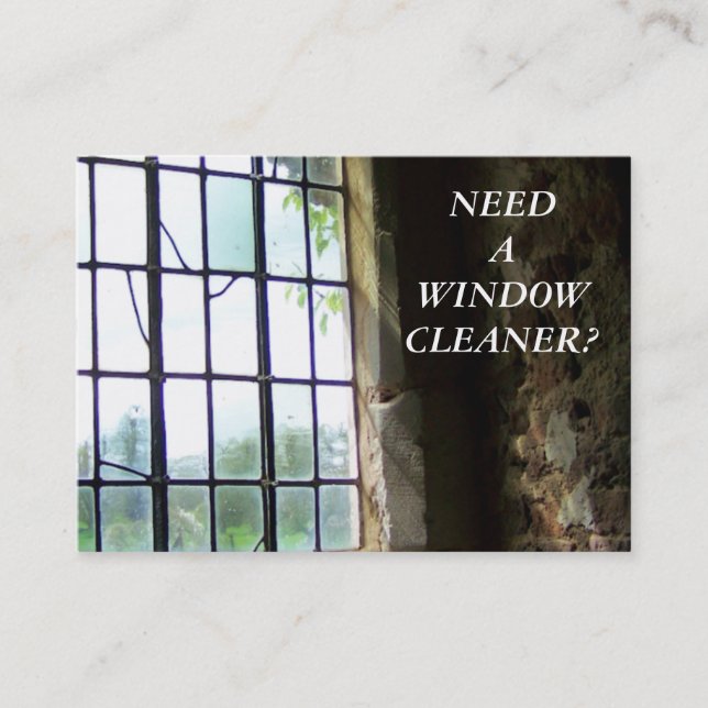 TRADES, WINDOW CLEANING BUSINESS CARD (Front)