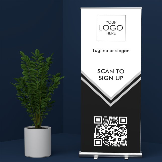 Tradeshow Roll Up Signage Upload Your Logo QR Code Retractable Banner (Creator Uploaded)