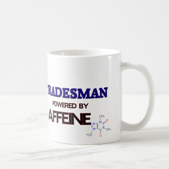 Tradesman Powered by caffeine Coffee Mug (Right)