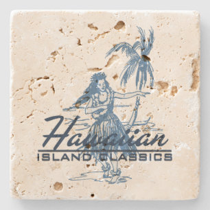 Tradewinds Hawaiian Hula Girl Tiki Bar Coasters