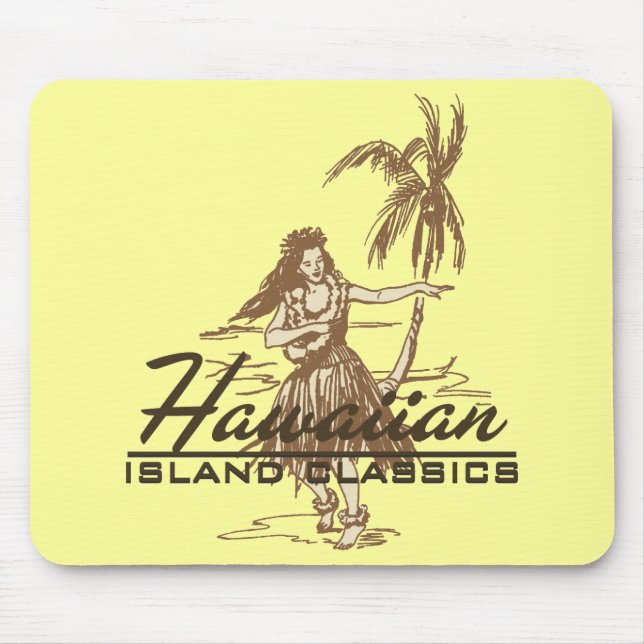 Tradewinds Hawaiian Island Hula Girl Bright Mouse Mat (Front)